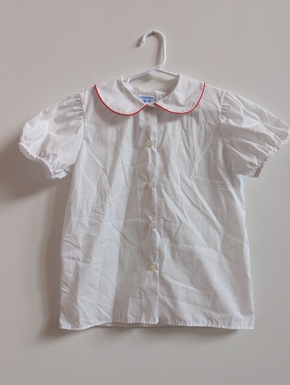 Vtg Kelly's Kids Shirt 7-8y White Button Down Collared Classic Layers